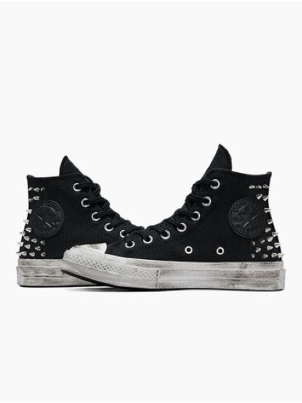 EXCELLENT Chuck 70 Converse All Star Studded Black High-Top Studded Sneakers 5.5